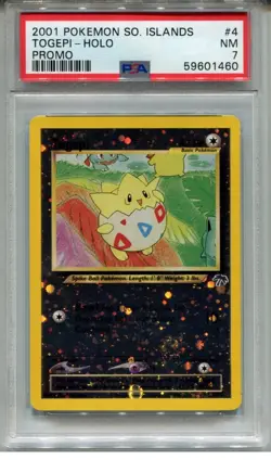Pokemon Southern Islands Promo #4 Togepi Reverse Holo PSA 7 - Image 1