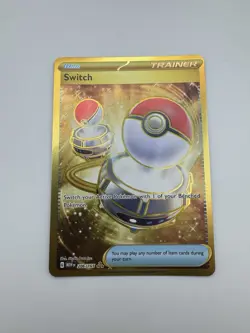 Pokemon TCG Card - Switch 206/165 151 Hyper Rare Gold English - Image 1