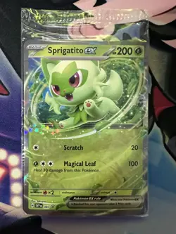 Pokemon Card - Sprigatito SVP 087 - Paldea Adventure Chest Promo - Sealed - Image 1