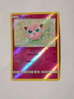 POKEMON CARD JIGGLYPUFF REVERSE HOLO 41/68 - Image 1