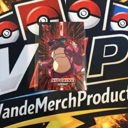 Rare Full Art Team Rocket Pokemon Card Database Nidoking Low Pop Card (B) Red - Image 1