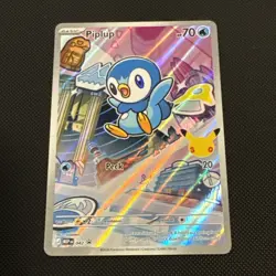 Pokemon TCG First Partner Illustration Cards Sinnoh Turtwig, Piplup And Chimchar - Image 4