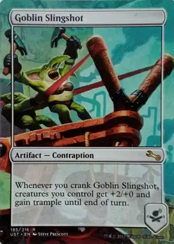 185/216 GOBLIN SLINGSHOT RARE UNSTABLE MTG CARD - Image 1