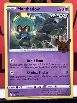 Marshadow Promos 080/203 Holo Cosmos Halloween Stamped Rare Pokemon Card - Image 3