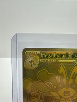 Pokemon Mega Lucario EX TCG Gold Holo Rare Card 188/132 NM - Image 3