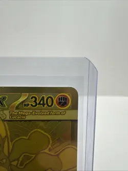 Pokemon Mega Lucario EX TCG Gold Holo Rare Card 188/132 NM - Image 4