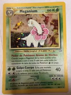 Pokemon Meganium 10/111 Neo Genesis Holo Rare Unlimited Edition Spanish Card - Image 1