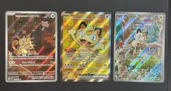 Pokemon Meowth 3 Card Lot, 203/182, 106/094, 107/088. - Image 1