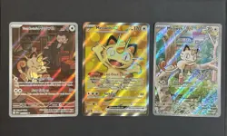Pokemon Meowth 3 Card Lot, 203/182, 106/094, 107/088. - Image 2