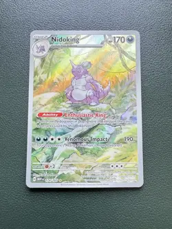 Pokemon TCG Nidoking Scarlet & Violet 151 Illustration Rare Card 174/165 NM - Image 1