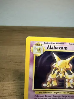 Pokemon TCG Alakazam Base Set Holo Card 1/102 Unlimited Rare - Image 5