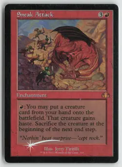 Sneak Attack (Retro Frame) LP Foil 331 Dominaria Remastered Magic: The Gathering - Image 1