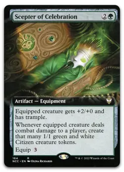 Scepter of Celebration (Extended Art) #164 NM Streets New Capenna NCC Magic MTG - Image 1