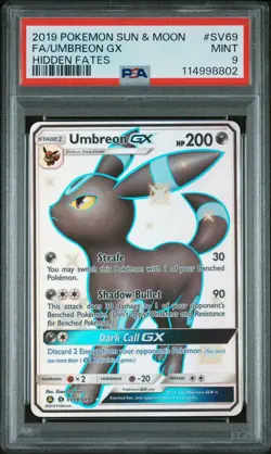 2019 Pokemon SM Hidden Fates SV69 Umbreon GX PSA 9 114998802 - Image 1