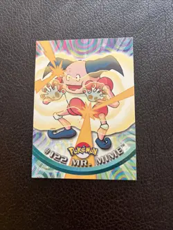 Pokemon - Topps 1999 - Mr. Mime #122 Series 1 Blue - Image 1