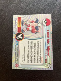 Pokemon - Topps 1999 - Mr. Mime #122 Series 1 Blue - Image 2