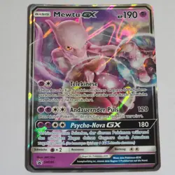 Mewtu GX SM196 Promo Holo Pokemon Karte Deutsch Sehr Gut / Near Mint Mewtwo - Image 1