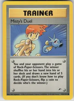 Pokemon TCG Misty's Duel Common Gym Heroes 123/132 - Image 1