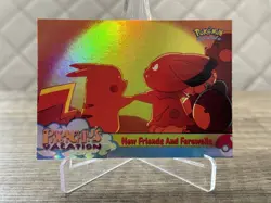Pikachus Vacation Topps Chrome Holo #59 New Friends and Farewells Pokemon - Image 1