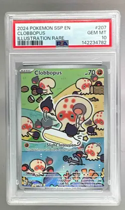 2024 Pokemon Surging Sparks 207 Clobbopus PSA 10 142234782 - Image 1