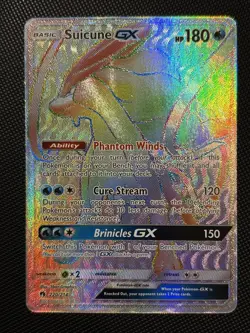 2018 Pokemon SM Lost Thunder 220/214 Suicune GX - Image 1
