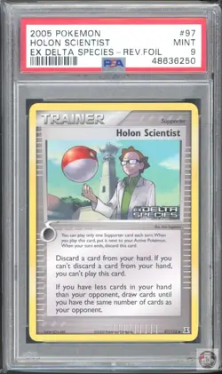 Holon Scientist Reverse Holo 97/113 Delta Species Pokemon PSA 9 - Image 1