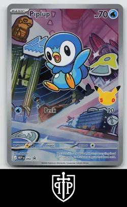 Pokemon - Piplup 042 Mega Evolution - Holo Black Star Promo - NM - Image 1
