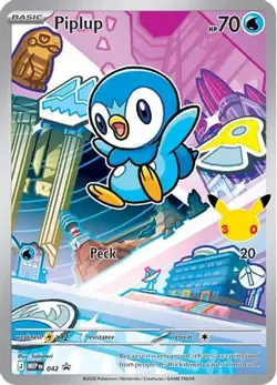Pokemon - Piplup 042 Mega Evolution - Holo Black Star Promo - NM - Image 4