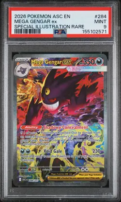 Mega Gengar ex - Pokemon Ascended Heroes #284 PSA 9.0 - Image 1
