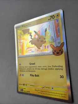 Pokemon TCG * SV Paldea Evolved * 62/193 Pikachu Mirage Holo STAMP TRICK TRADE - Image 2