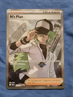 NM N’s Plan 163/086 Black Bolt Ultra Rare Pokemon TCG Card - Image 1