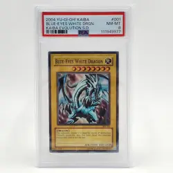PSA 8 NM/MT Blue-Eyes White Dragon SKE-001 Holo Yugioh Kaiba Evolution - Image 1