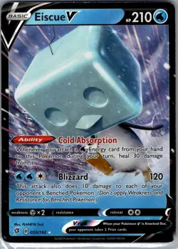 Eiscue V 055/192 SWSH02: Rebel Clash - Pokemon Card - NM - Image 1