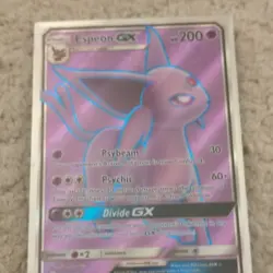 Pokemon TCG Espeon GX 140/149 SM Base Set Ultra Rare Full Art Holo Stage 1 - Image 1