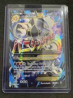 Pokemon M Mewtwo EX Ultra Rare Mega Full Art Holo 159/162 - Image 1