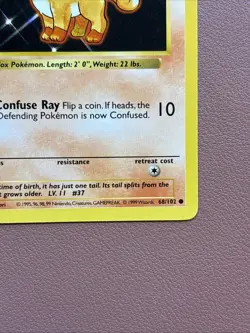 Pokemon TCG Vulpix Shadowless Card 68/102 1999 Base Set NM Condition - Image 2