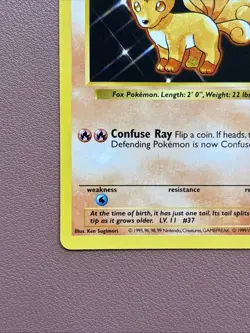 Pokemon TCG Vulpix Shadowless Card 68/102 1999 Base Set NM Condition - Image 5