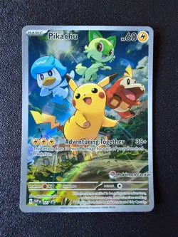 POKEMON TCG - SCARLET & VIOLET PROMOS - PIKACHU 027 POKEMON CENTER STAMP - Image 1