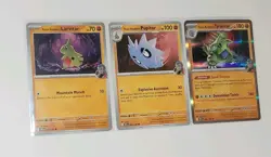 Pokemon TCG Team Rocket's Tyranitar Holo Larvitar & Pupitar Destined Rivals - Image 2