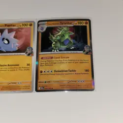 Pokemon TCG Team Rocket's Tyranitar Holo Larvitar & Pupitar Destined Rivals - Image 4
