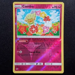 Comfey 93/145 Reverse Holo Holo Rare Guardians Rising Pokemon Near Mint - Image 1