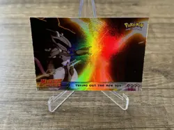 Mewtwo Strikes Back Topps Chrome Holo #7 Trying New Toy Pokemon Karten Sammlung - Image 3