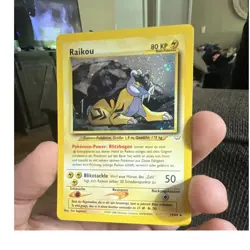pokemon raikou neo revelation holo rare 13/64 80hp basic english 2000 unlimited - Image 1