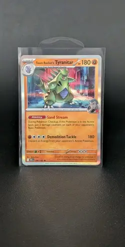 Team Rocket's Tyranitar 096/182 NM Holo 2025 TCG Pokemon Destined Rivals NM - Image 1