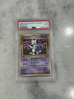 1998 POKEMON JPN VENDING SER III #150 MEWTWO PSA 9 - Image 1