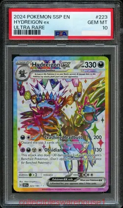 Pokemon Surging Sparks Hydreigon ex 223 PSA 10 - Image 1