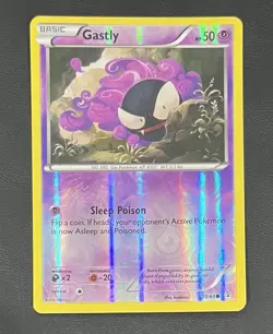 Pokemon TCG Gastly 33/83 Common Reverse Holo 2016 Generations - Image 1