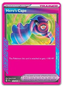 Hero's Cape #152/162 (Holo) (NM) SV05: Temporal Forces TEF Pokemon - Image 1