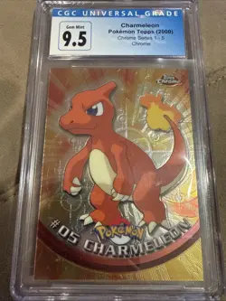 2000 Pokemon TCG Topps Chrome Series #5 Charmeleon Pokemon T.V. CGC 9.5 MINT+ - Image 1