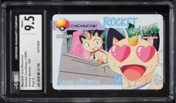 CGC 9.5 - 1999 Pokemon Bandai Carddass Meowth & Meowzie Part 5 # 162 - Image 1
